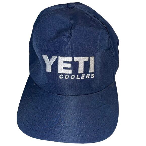 Yeti Coolers Baseball Cap Hat Snapback Trucker Embroidered Built Wild Blue White - Picture 1 of 12